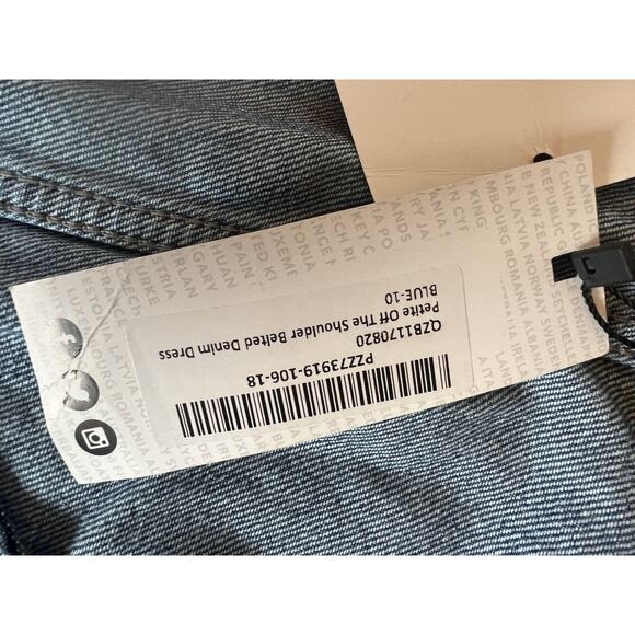 Boohoo Denim Dress Button Down Long Sleeve Jean Pockets NWT Size 6 - Picture 15 of 16